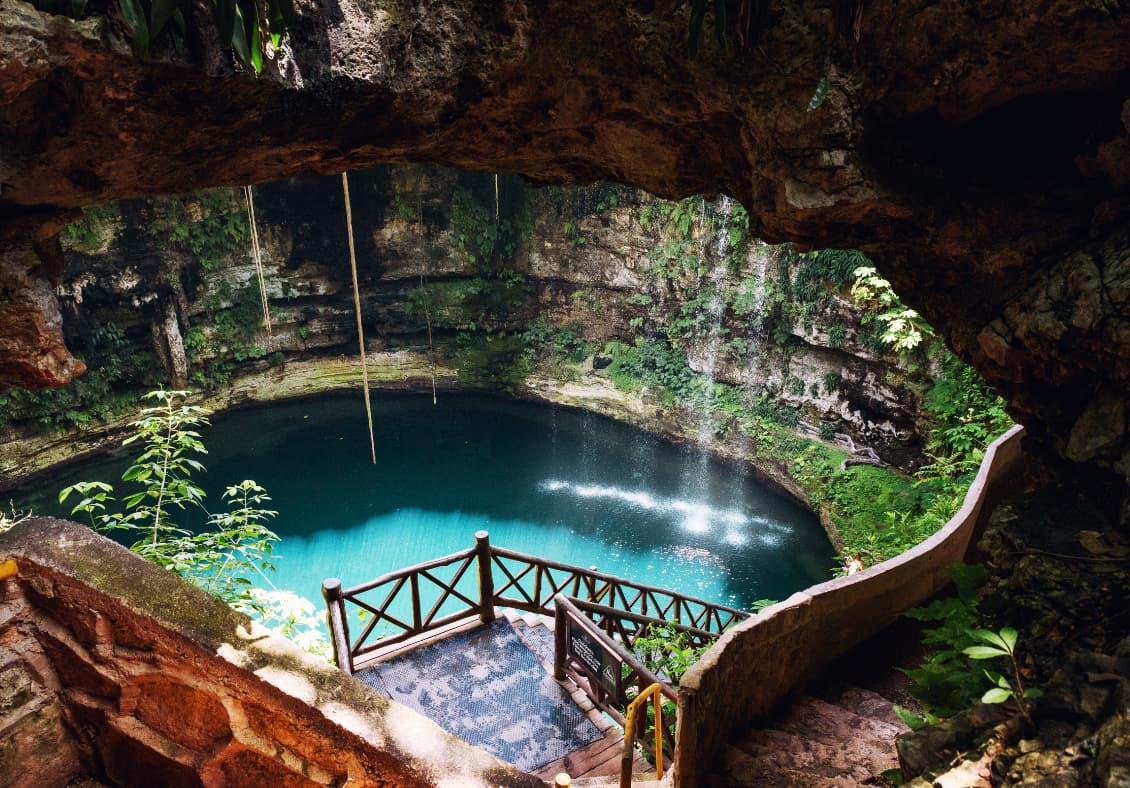 Cenote in Yucatan Peninsula