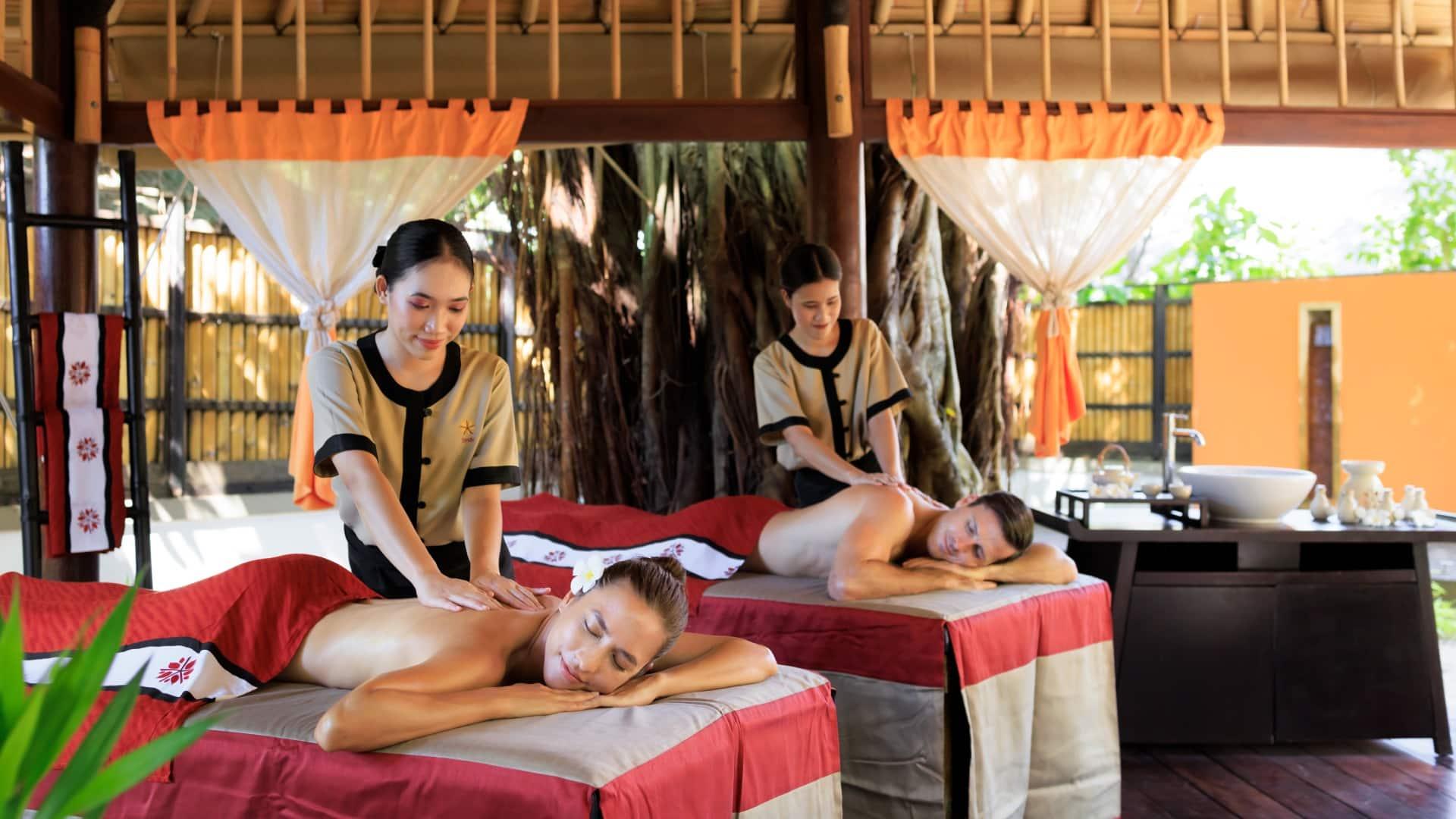 Massage treatment at Angsana Spa Velavaru